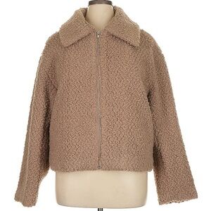 Oak and Fort Women's Tan Sherpa Jacket